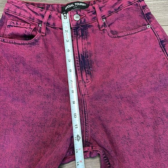 A&F Social Tourist Ultra High Rise Baggy‎ Stretch Pink Jeans Size 28 - Picture 7 of 11